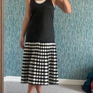 Vintage Drop Waist striped slip dress. Excellent for layering!